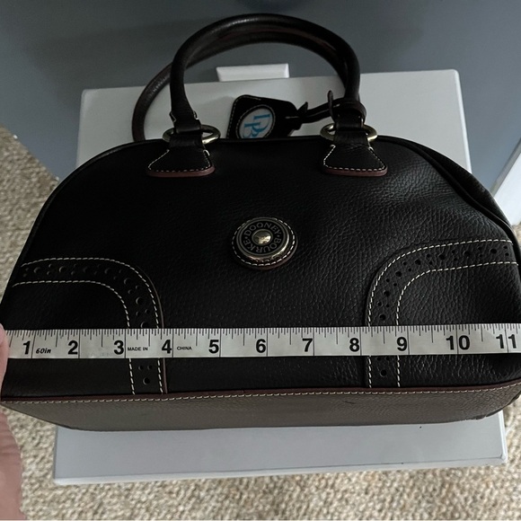 Dooney & Bourke Medium Domed Satchel Brown T’Moro Pebbled Leather Purse EUC - Picture 10 of 15